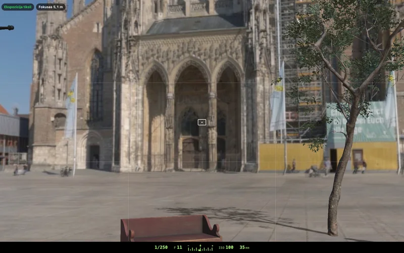 Photo Academy: a cathedral square through the lens, a man walking by