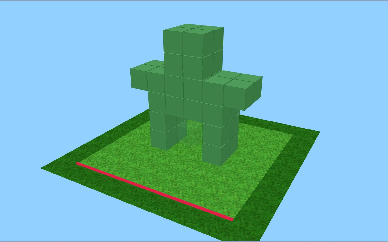 Cube Workshop: a cube robot in the 3D view